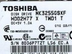 東芝硬盤開盤數據恢復 TOSHIBA MK3255GSXF